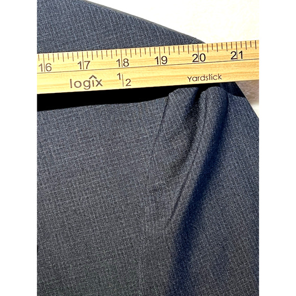 Hart Schaffner Marx 44L 37x32 Solid Navy Blue Nailhead Quality 2 Piece Suit - Picture 9 of 16